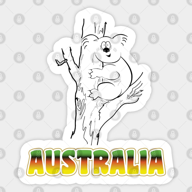 Australia - koala Sticker by toz-art